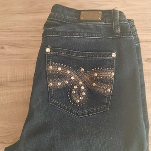 Earl Jean Women's Size 8 Straight Leg Dark Wash Blue Jeans